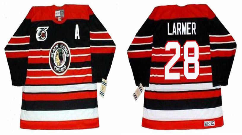 2019 Men Chicago Blackhawks 28 Larmer red CCM NHL jerseys